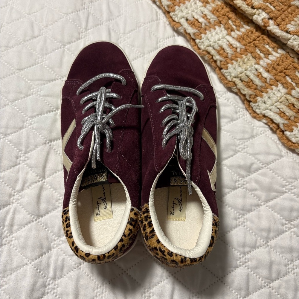 Vintage Havana Jordy Burgundy and Leopard Sneakers - Picture 7 of 9
